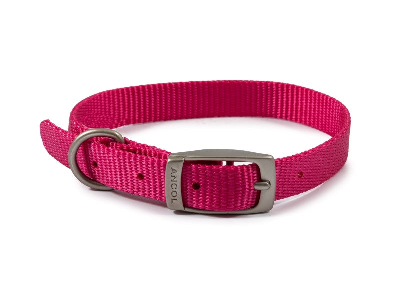 VIVA NYLON COLLAR RASPBERRY 14" S2