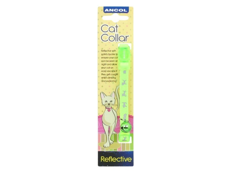HI VIS Safety Cat Collar Green