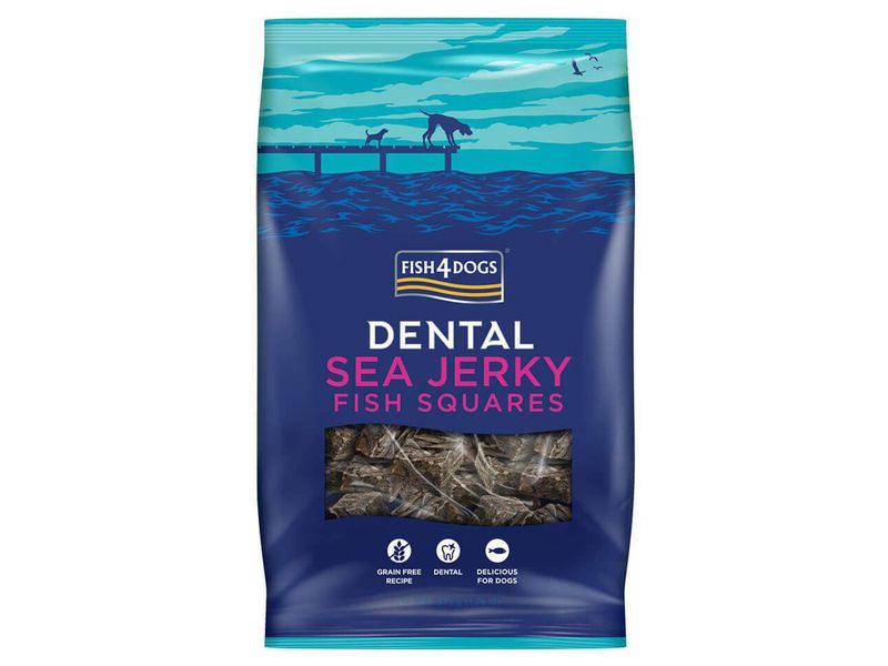 Fish4Dogs Dental Sea Jerky Fish Squares 115g