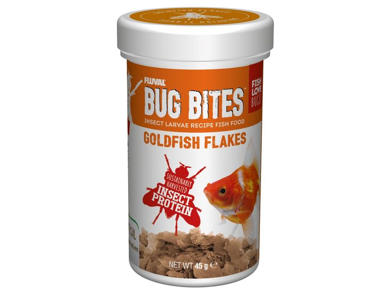Fluval Bug Bites Goldfish Flakes 45g