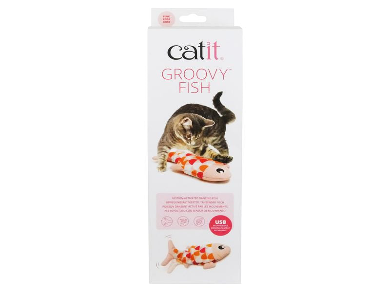 CATIT Groovy Motion Act Fish Pink