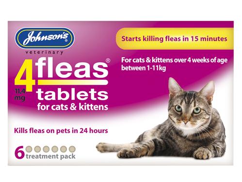 *NI VM 4 FLEA CAT& KITTEN 6TAB`s(1-11KG)