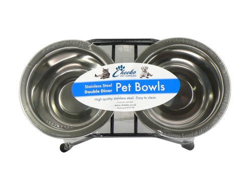 CHEEKO S/STEEL DOUBLE DINER 2X250ML 4"