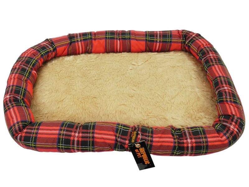 RED TARTAN SOFT CRATE MAT 124CM