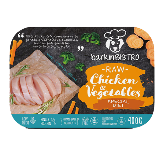 BarkinBISTRO Raw Chicken & Vegetables Special Diet 400g