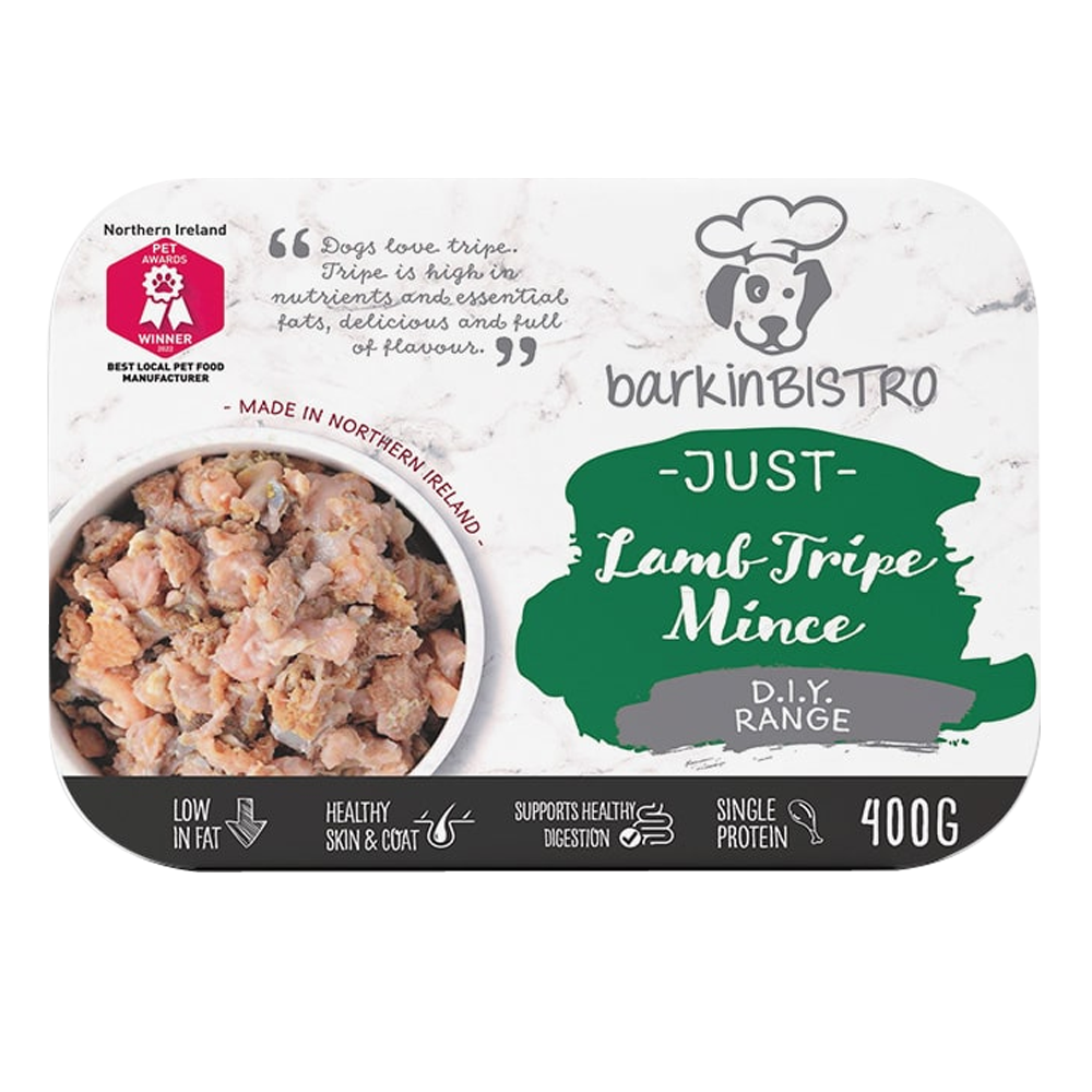 BarkinBISTRO Just Lamb Tripe Mince 400g