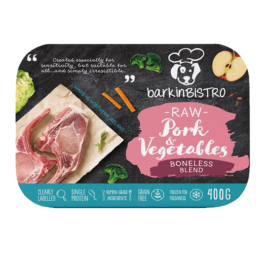 BarkinBISTRO Raw Pork & Vegetables 400g