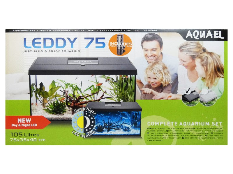 LEDDY BLK TROP AQUARIUM SET 75CM 105LT