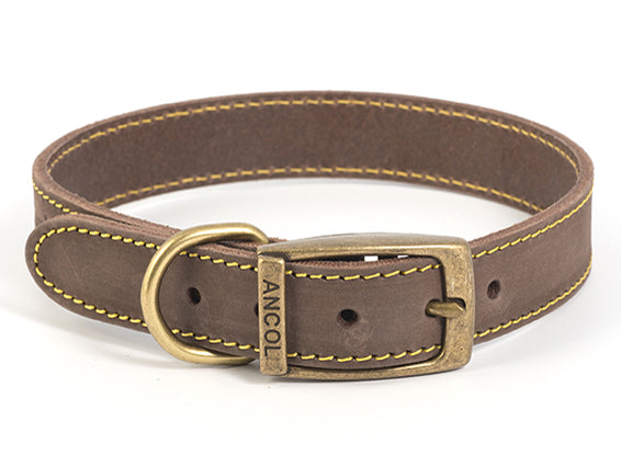 TIMBERWOLF LEATHER COLLAR SABLE 18" S4