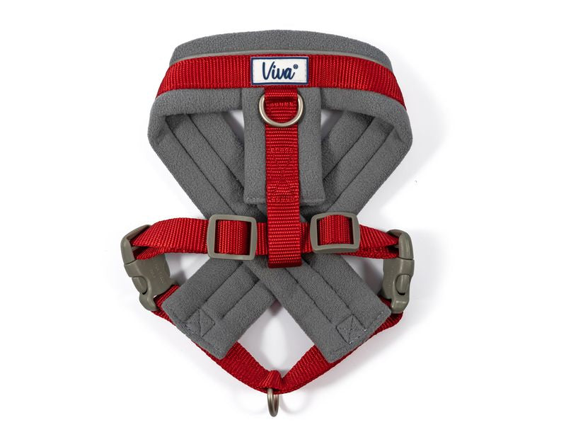 VIVA PADDED HARNESS RED MEDIUM