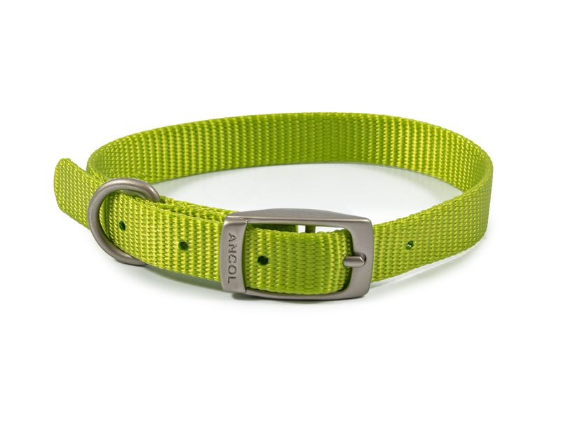 VIVA NYLON COLLAR LIME 14" S2