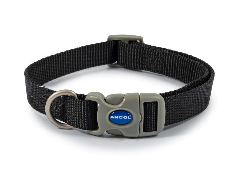 VIVA NYLON ADJ COLLAR BLACK SIZE 1-2