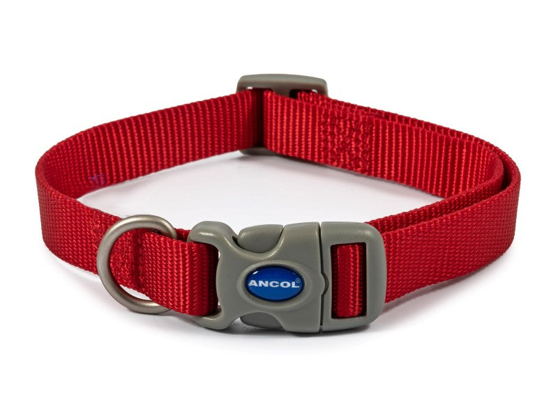 VIVA NYLON ADJ COLLAR RED SIZE 1-2