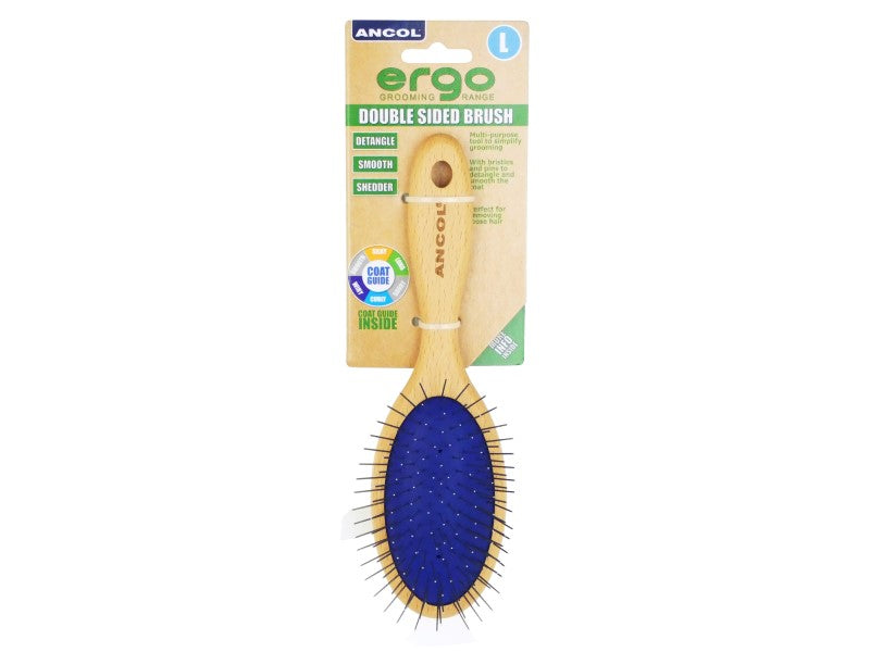 ERGO WOODEN DOUBLE SIDED BRUSH LARGE