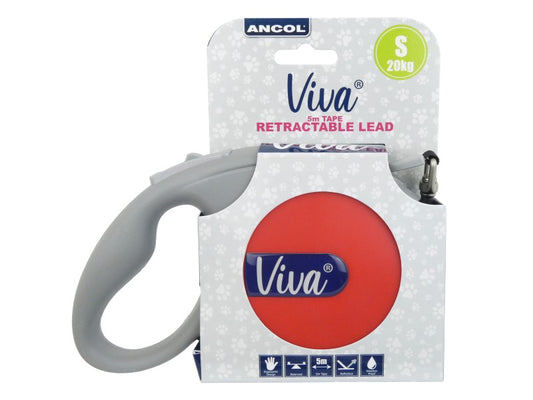 VIVA RETRACT 5M TAPE LEAD SML RED 20KG
