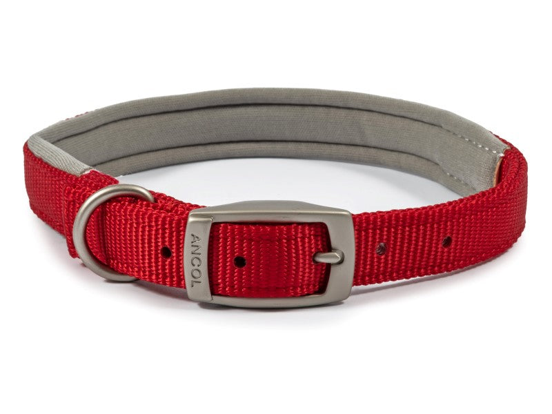 VIVA PADDED NYLON COLLAR RED 26" S8