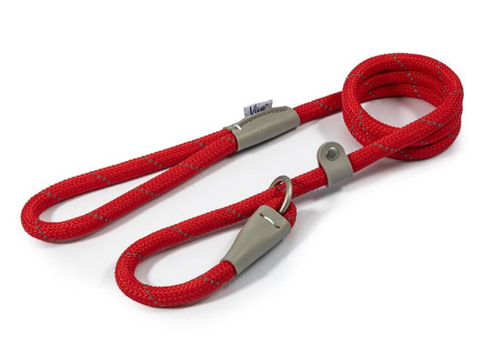 VIVA ROPE SLIP LEAD RED 12MMX1.2M