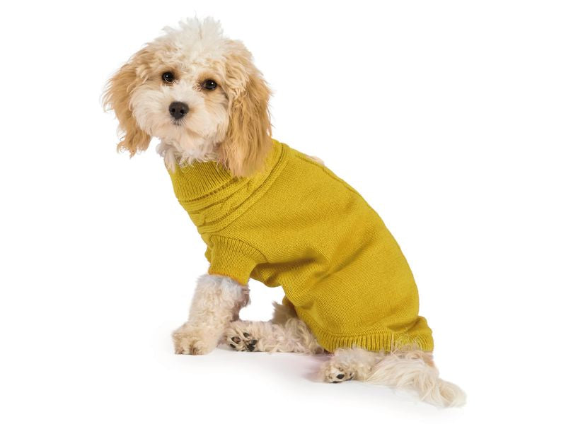 MUSTARD CABLE KNIT JUMPER XSMALL