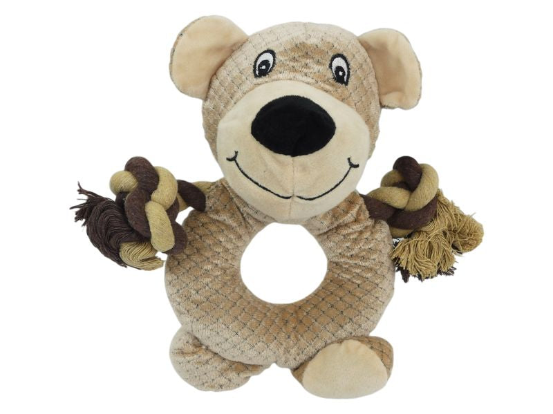 ROPE RING BUDDIES 27CM DOG TOY