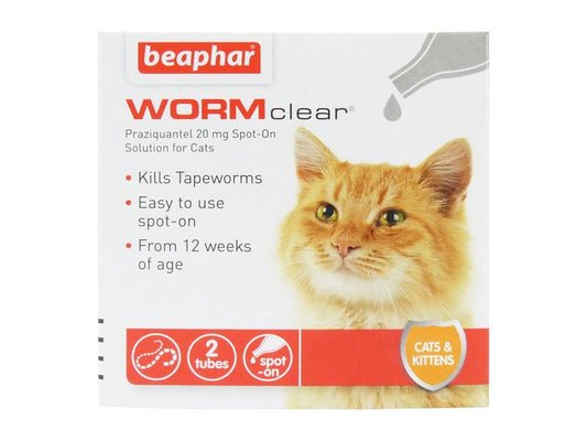 *NI VM BEAPHAR WORMCLEAR SPOTON CAT 2PIP