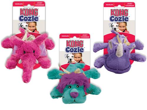 Kong Cozies Brights Assorted Dog Toy 3pk
