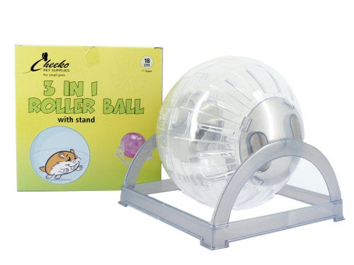 Cheeko 3in1 Hamster Ball & Stand 7"