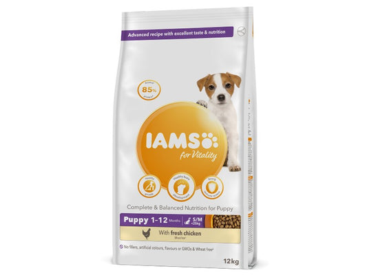 IAMS Dog Puppy Small & Medium Chicken 12kg