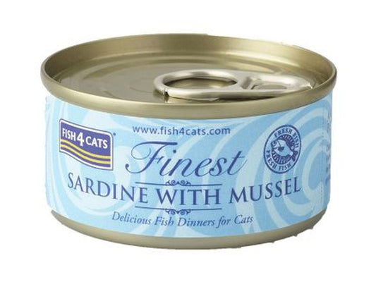 F4C Sardine & Mussel 70G Cat Food Tin