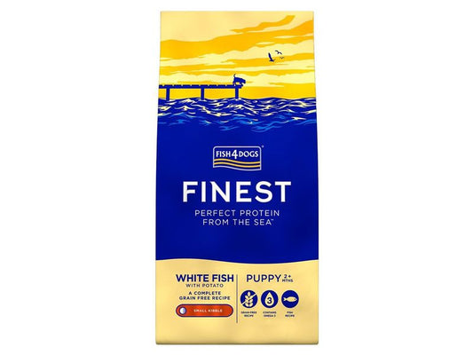 F4D FINEST PUPPY WHITE FISH SML6KG