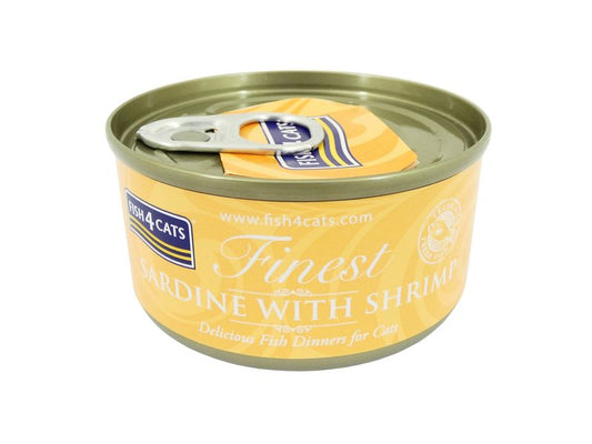 F4C Sardine & Shrimp 70G Cat Food Tin