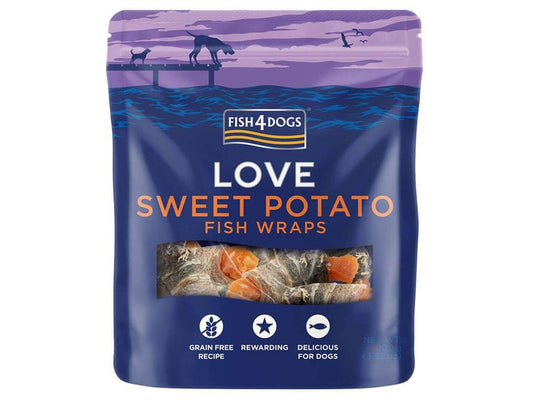 Fish4Dogs Love Sweet Potato Fish Wraps 100g