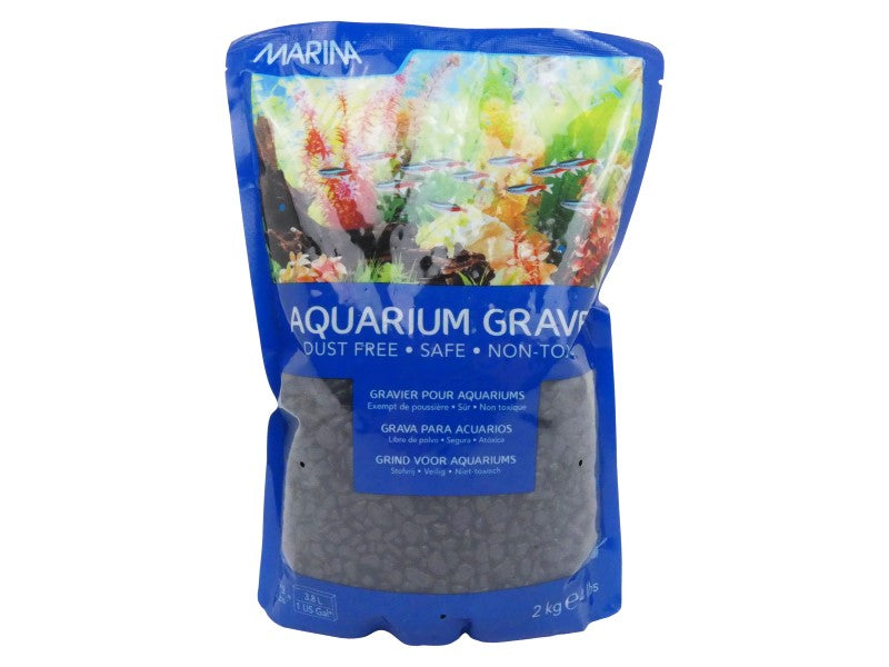 MARINA 2KG BLACK AQUARIUM GRAVEL