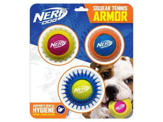 Nerf Squeaky Tennis Armor Balls 3pk