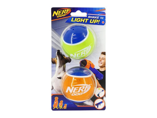 Nerf LED TPR Tennis Ball Medium 2pk