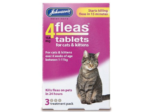 *NI VM JV 4 FLEAS CAT FLEA TABLETS 3PK