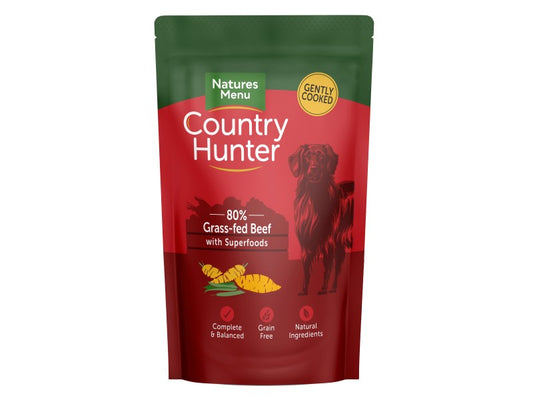 Natures Menu Country Hunter Dog Pouch Beef 150g 6pk