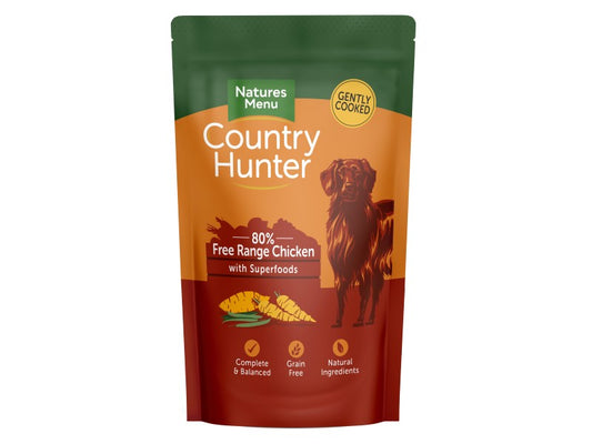 Natures Menu Country Hunter Dog Pouch Chicken 150g 6pk