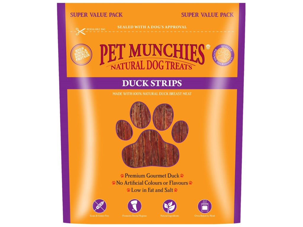 PET MUNCHIES DUCK STRIPS 320G VALUE