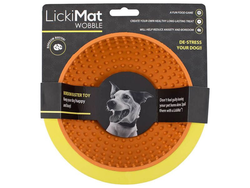 LICKIMAT WOBBLE ORANGE TREAT BOWL 16CM