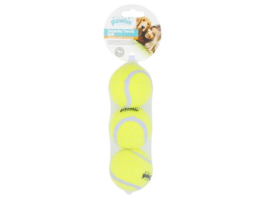 Pawsie Squeaky Tennis Ball 3pk